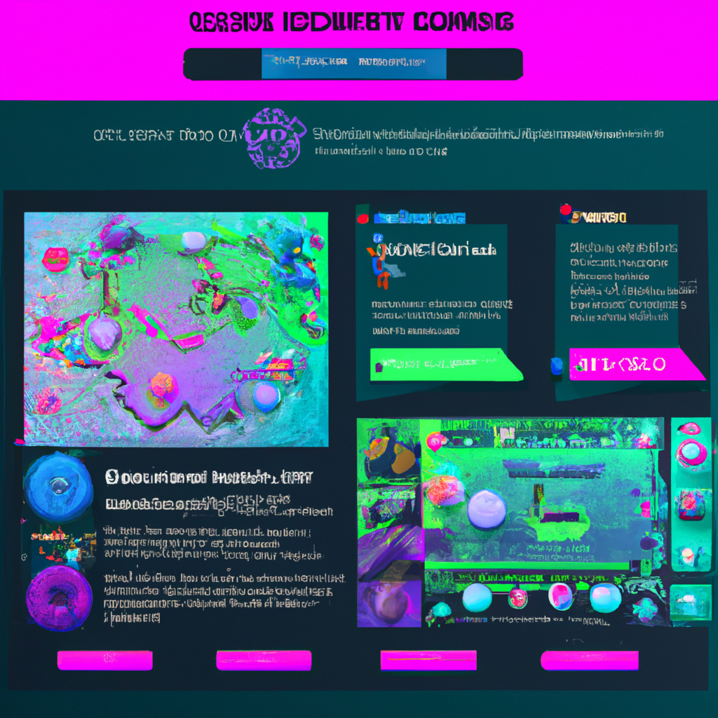 Creator arena preview: neon map and relic icons